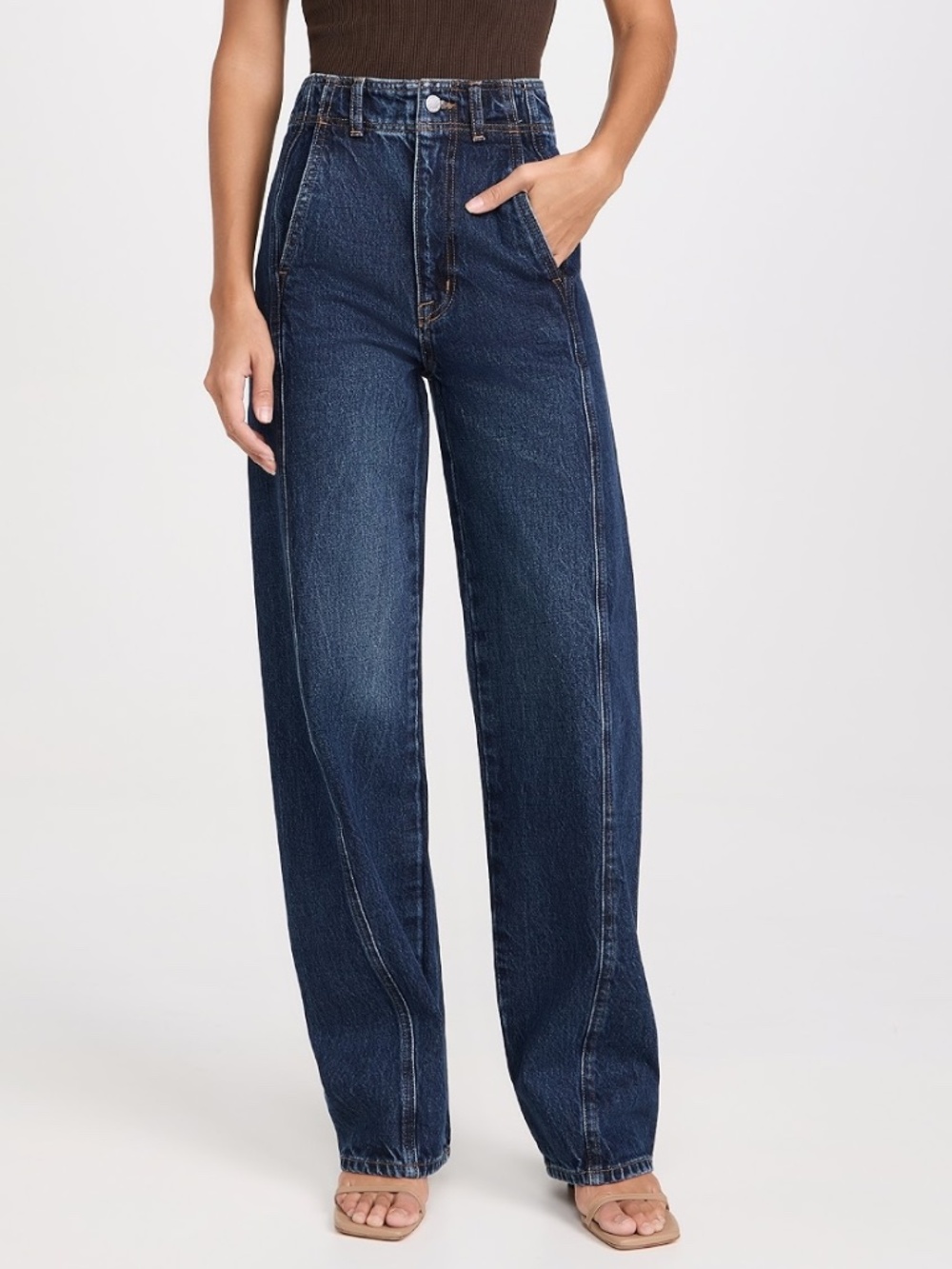 Apiece Apart Meridian Jeans Tulum Wash High Rise Panel Denim 32" Waist